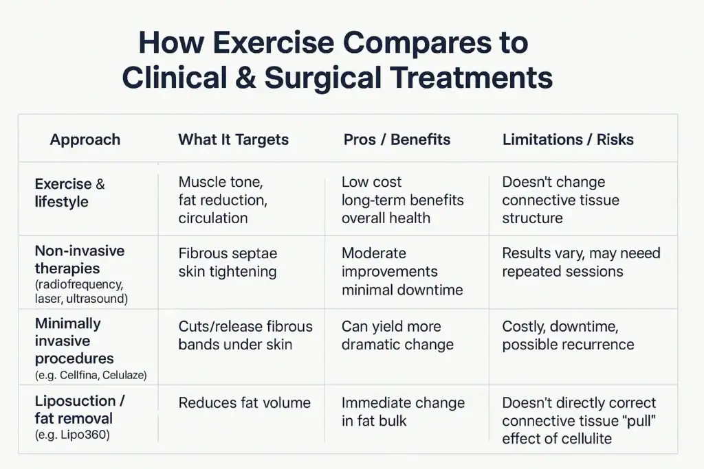 Sculpting Your Bum: Can Toning Exercises Really Reduce Cellulite? 2 How exercise compares to treatments from Lipo 360 Knutsford