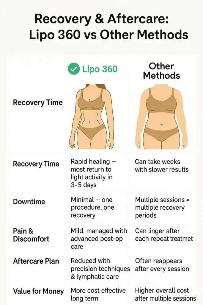 Recovery and Aftercare for Fat-Dissolving Surgery 2 Table to show fat dissolving injection aftercare Knutsford